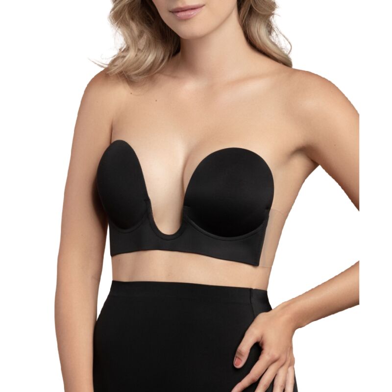 BYE BRA - BRAS Soutien-Gorge Sans Poignées Noir Bonnet D - Aura Intime