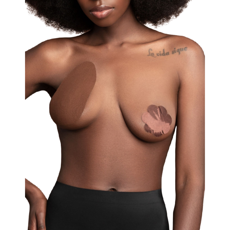 BYE BRA - PULL UPS Renforcementseins + 3 Paires Satinées Brun Bonnet A/C — vue détaillée