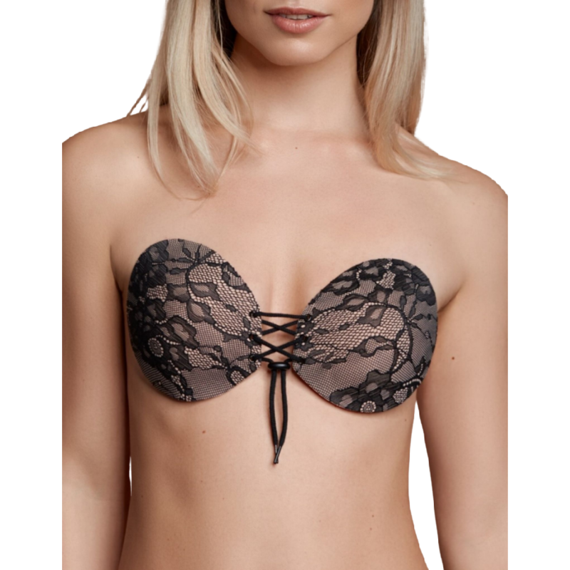 BYE BRA - BRAS Soutien-Gorge Adhésif Emplacement & Broderie Bonnet C - Aura Intime