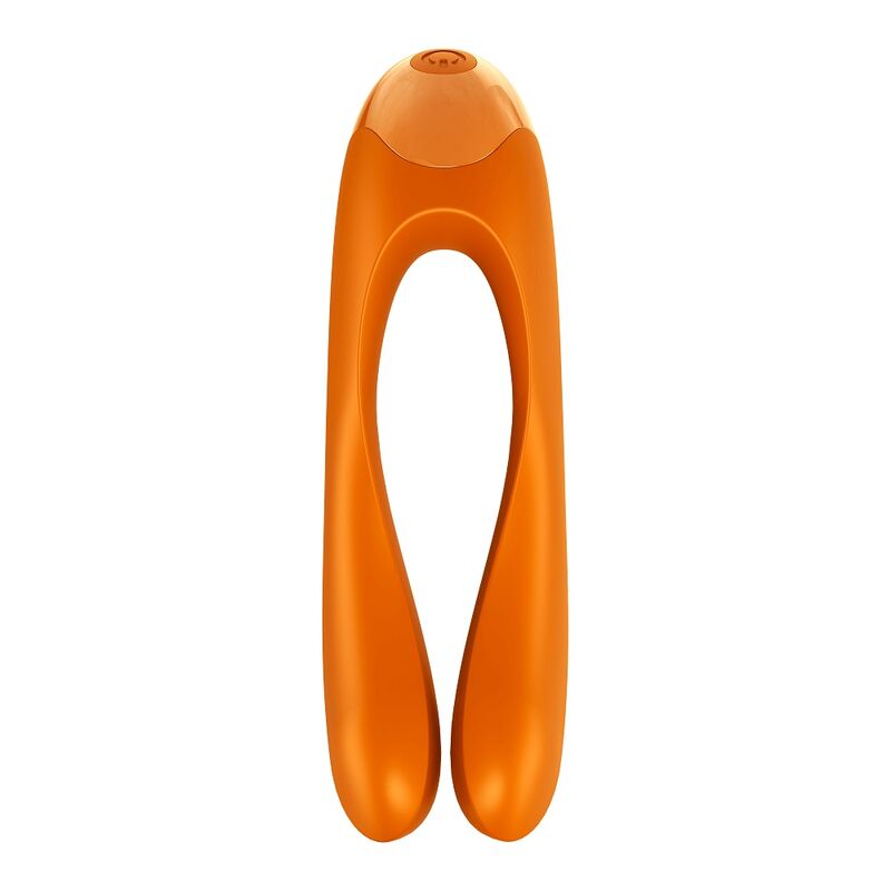 SATISFYER VIBRATOR Vibrateur Doigts Candy Cane Orange — accessoires inclus