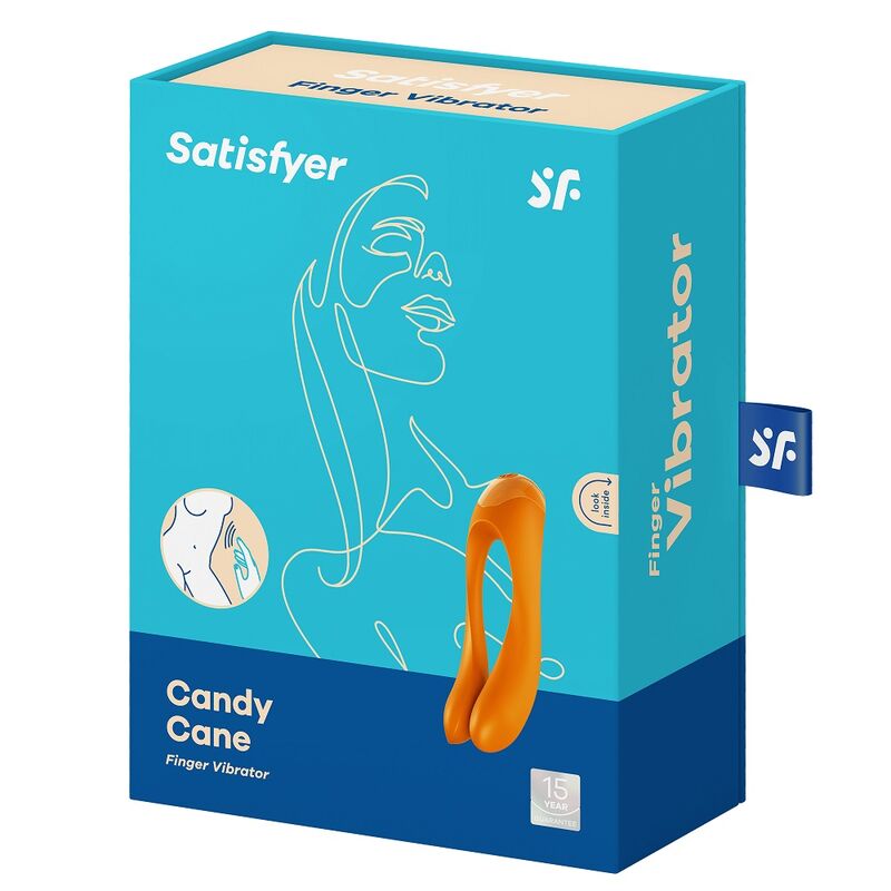 SATISFYER VIBRATOR Vibrateur Doigts Candy Cane Orange — vue détaillée