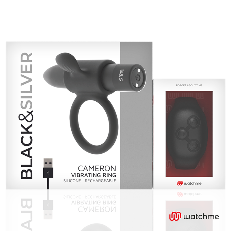 BLACK&SILVER Cockring À Télécommande Cameron Watchme — vue alternative