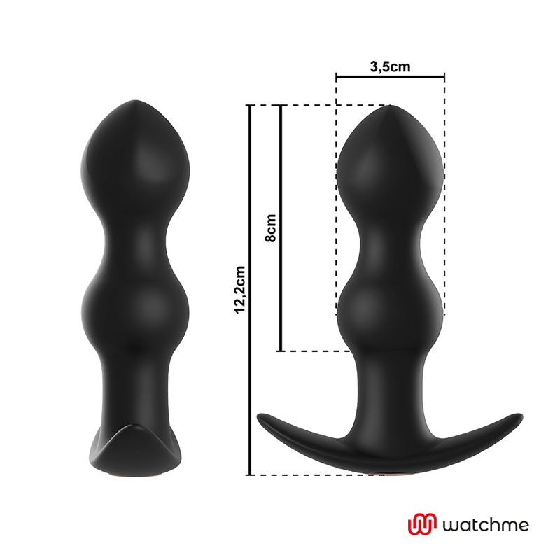 ANBIGUO Watchme Télécommande Plug Vibrateur Anal Tiberio — vue arrière