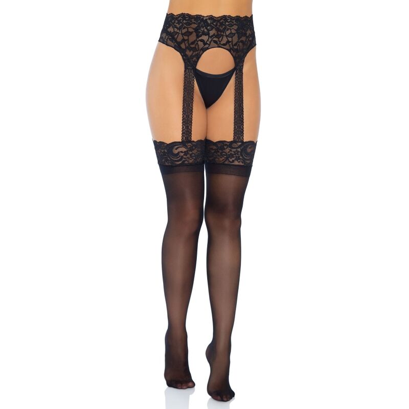 LEG AVENUE HOSIERY Bas Jarretelles Opaque Taille Unique - Aura Intime