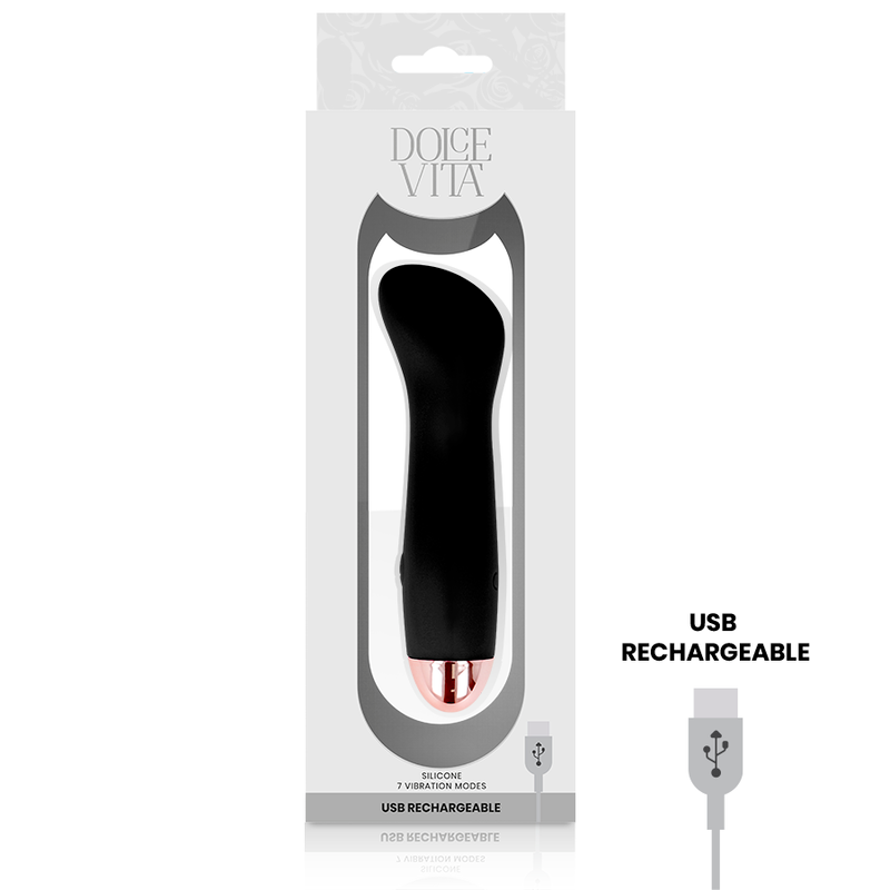 DOLCE VITA Vibrateur Rechargeable One Noir 7 Vitesses — vue arrière