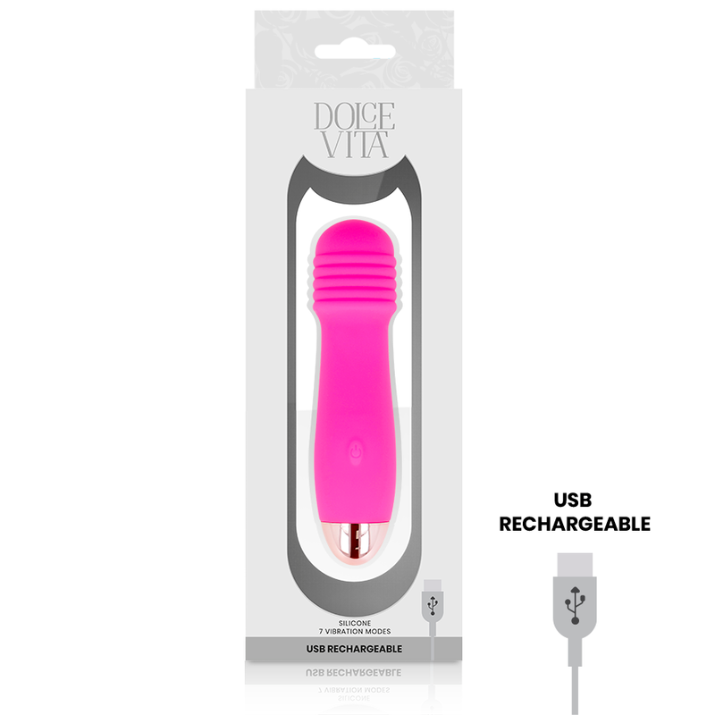 DOLCE VITA Vibrateur Rechargeable Trois Rose 7 Vitesses — vue alternative