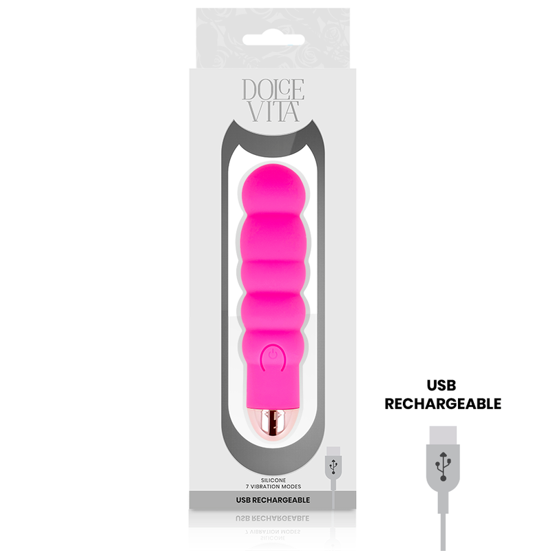DOLCE VITA Vibrateur Rechargeable Six Rose 7 Vitesses — vue alternative