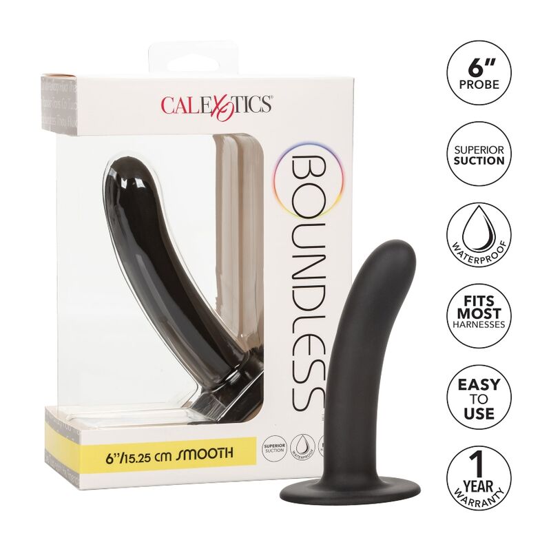 CALEXOTICS BOUNDLESS DILDO 15.25 CM COMPATIBLE HARNAIS LISSE — vue détaillée