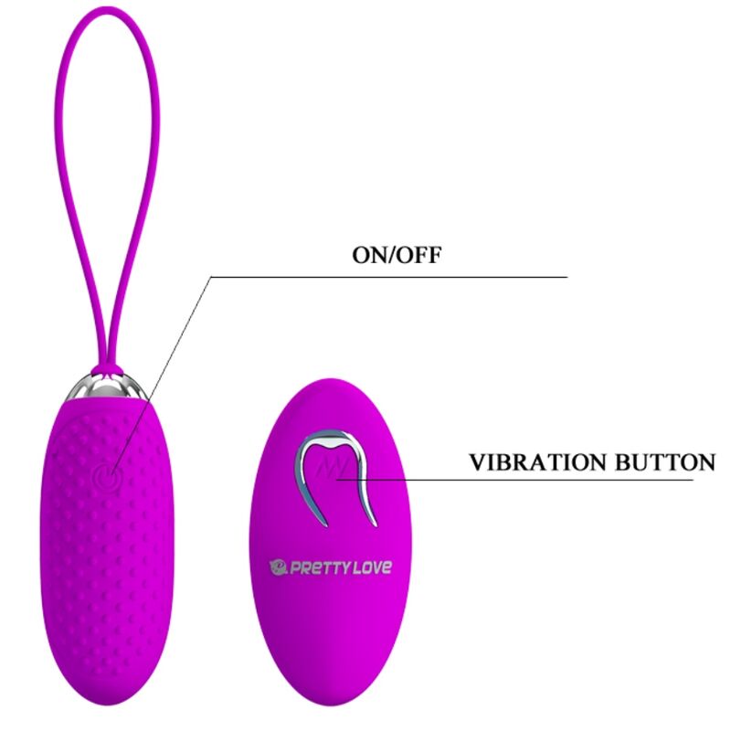 PRETTY LOVE SMART Joanna Oeuf Vibrant Télécommande 12 Modes — accessoires inclus
