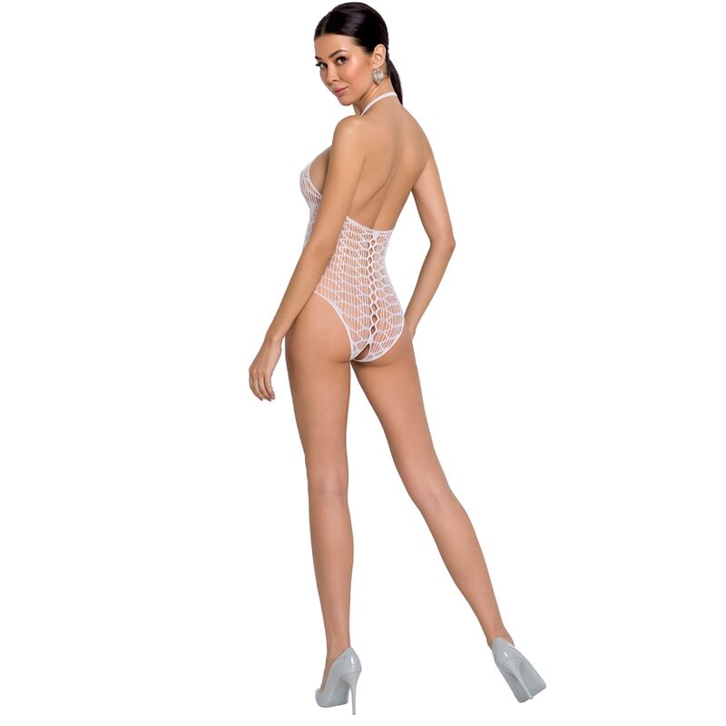 PASSION WOMAN Femme Bs087 Bodystocking Blanc Taille Unique — vue détaillée