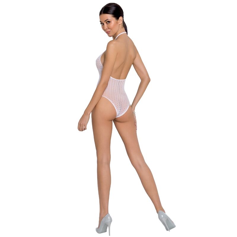 PASSION WOMAN Femme Bs088 Bodystocking Blanc Taille Unique — vue détaillée