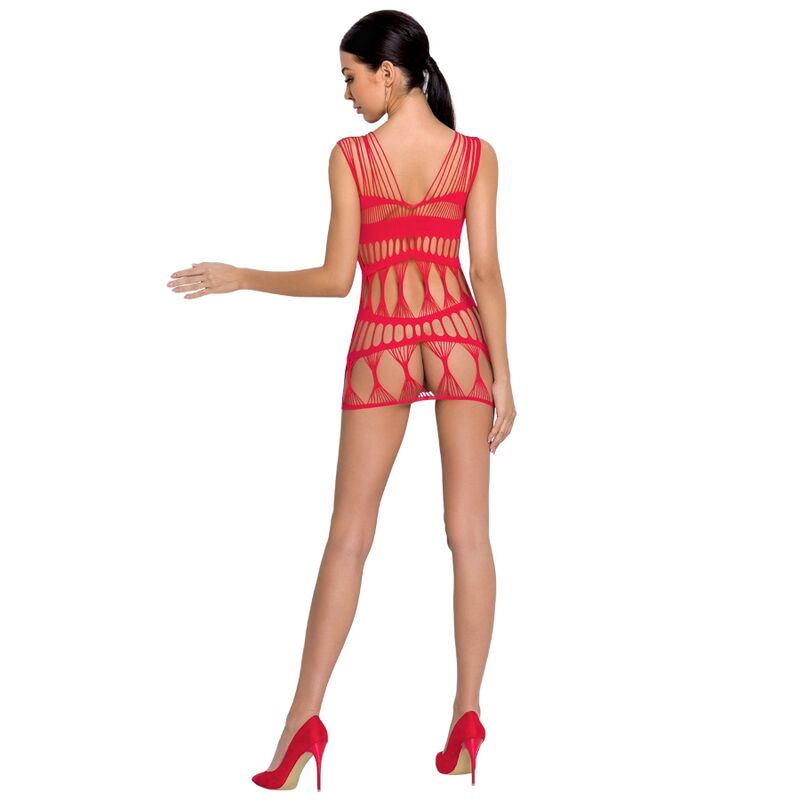 PASSION WOMAN Femme Bs089 Bodystocking Rouge Taille Unique — vue détaillée