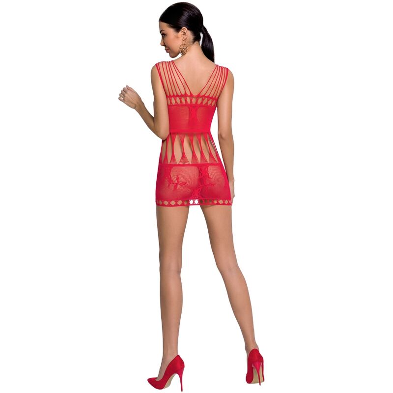 PASSION WOMAN Femme Bs090 Bodystocking Rouge Taille Unique — vue détaillée