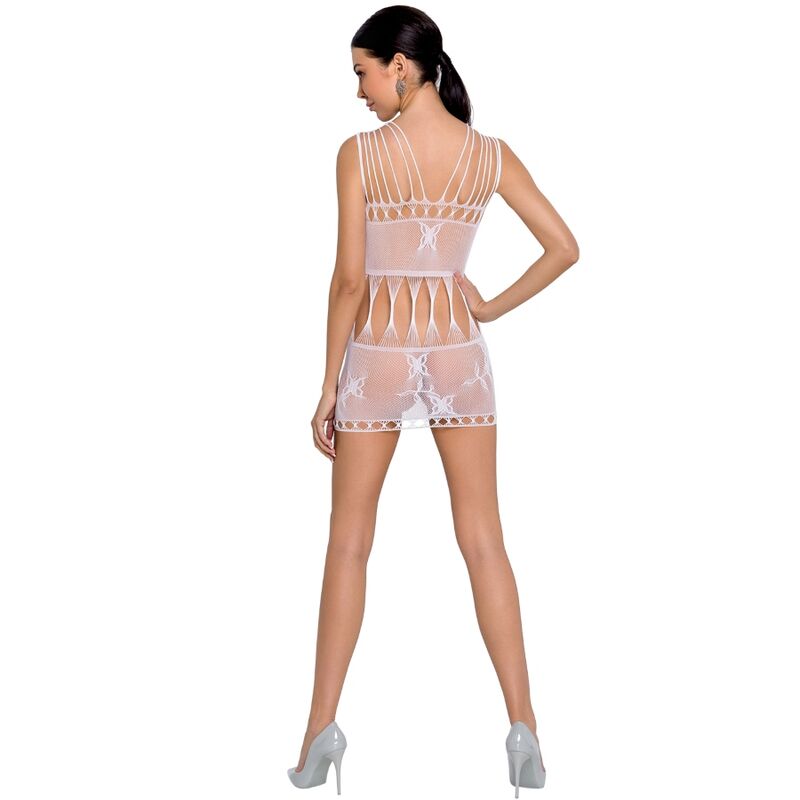 PASSION WOMAN Femme Bs090 Bodystocking Blanc Taille Unique — vue détaillée