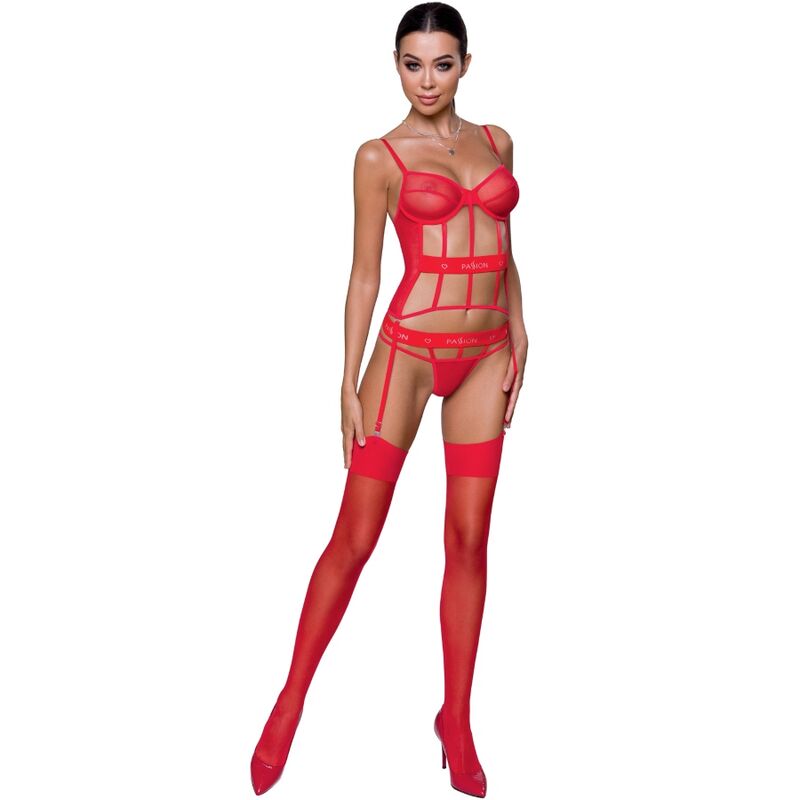 PASSION WOMAN CORSETS Corset Kyouka Rouge L/Xl - Aura Intime