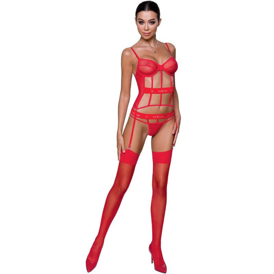 PASSION WOMAN CORSETS Corset Kyouka Rouge L/Xl - Aura Intime