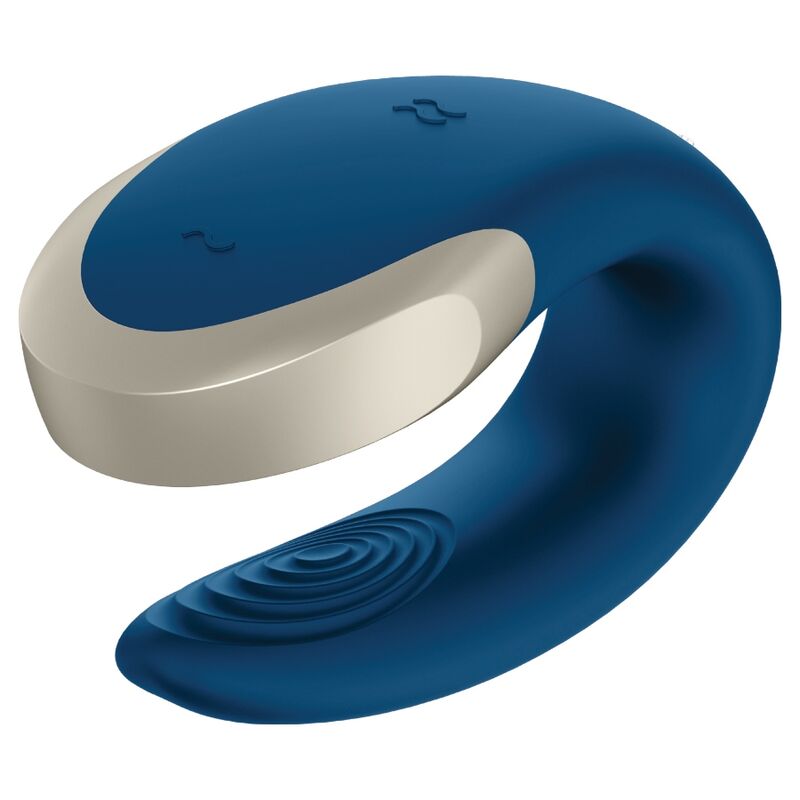 SATISFYER PARTNER Vibrateur Double Love Luxury Partner Bleu — vue détaillée