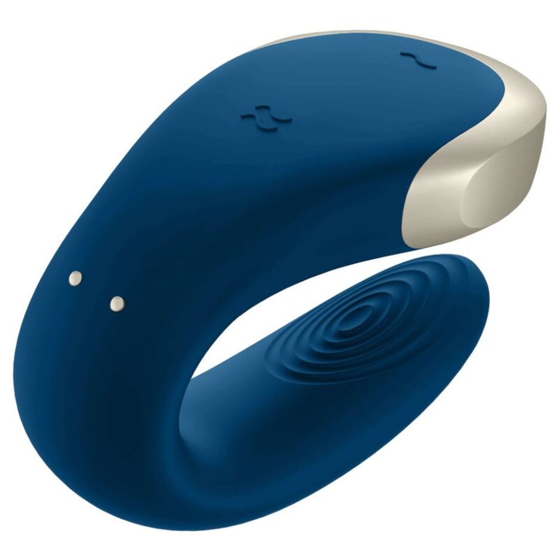 SATISFYER PARTNER Vibrateur Double Love Luxury Partner Bleu — vue arrière