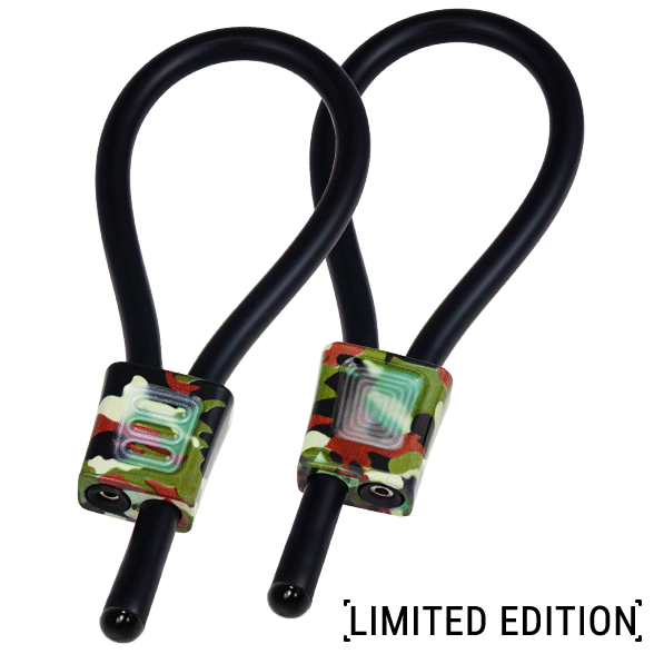 ELECTRASTIM Anneaux Pénins Réglables Prestige Electraloops Camouflage - Aura Intime