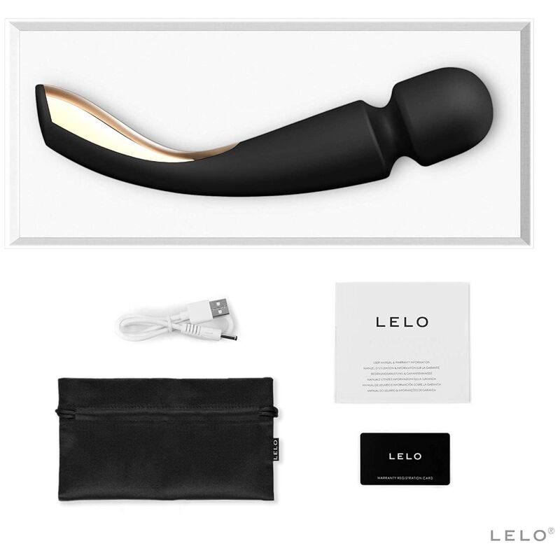 LELO Masseur Smart Medium Wand 2 Noir — accessoires inclus