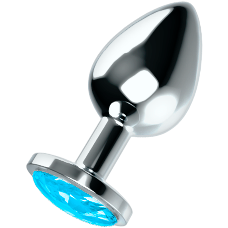 OHMAMA ANAL PLUG ANAL CRISTAL BLEU L - Aura Intime