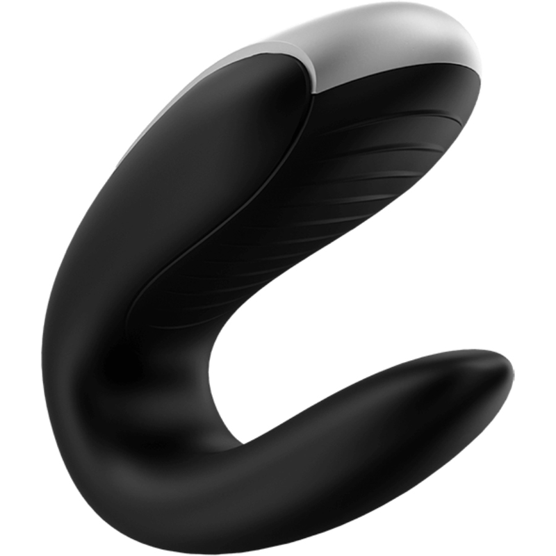 SATISFYER CONNECT Vibrateur Partenaire Double Fun Noir — accessoires inclus