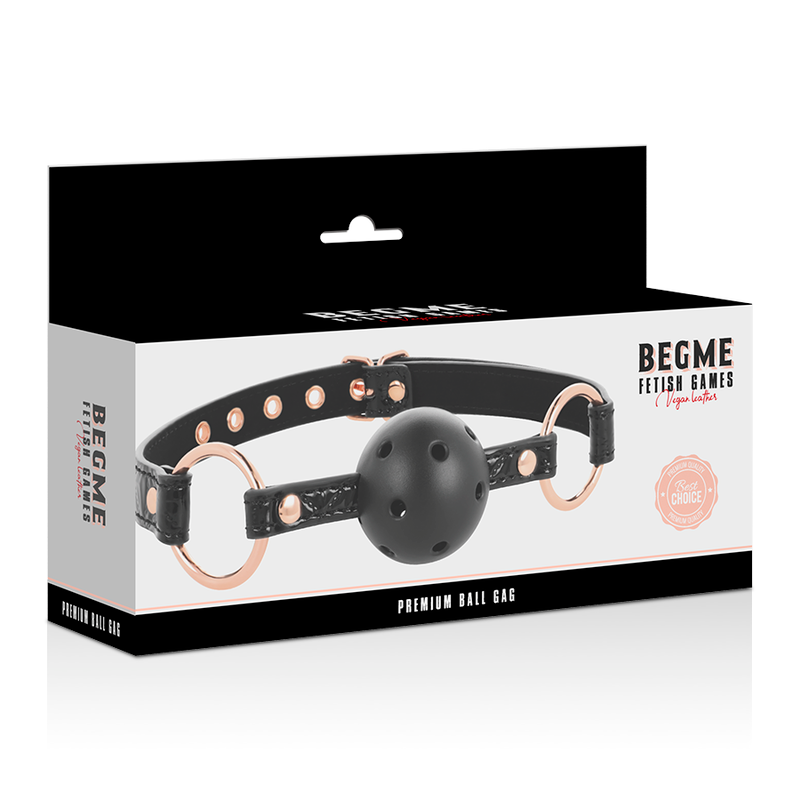 BEGME BLACK EDITION Black Edition Ball Gag Cuir Vegan — vue arrière