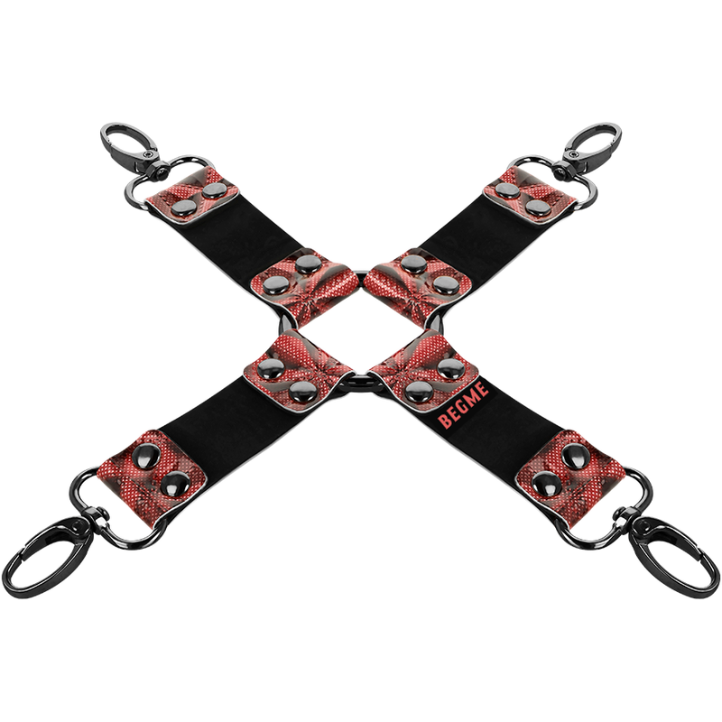 BEGME RED EDITION Cravate Porc Cuir Végan Premium Édition Rouge — vue arrière