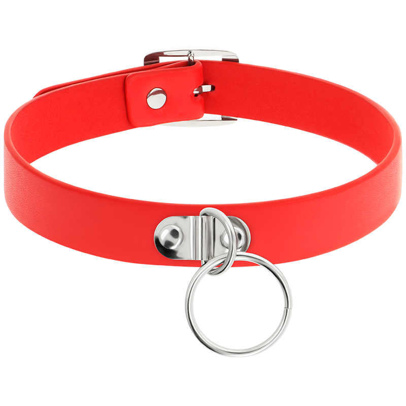 COQUETTE ACCESSORIES Collier Cuir Vegan Rouge Femme Accessoire Fétiche — vue alternative