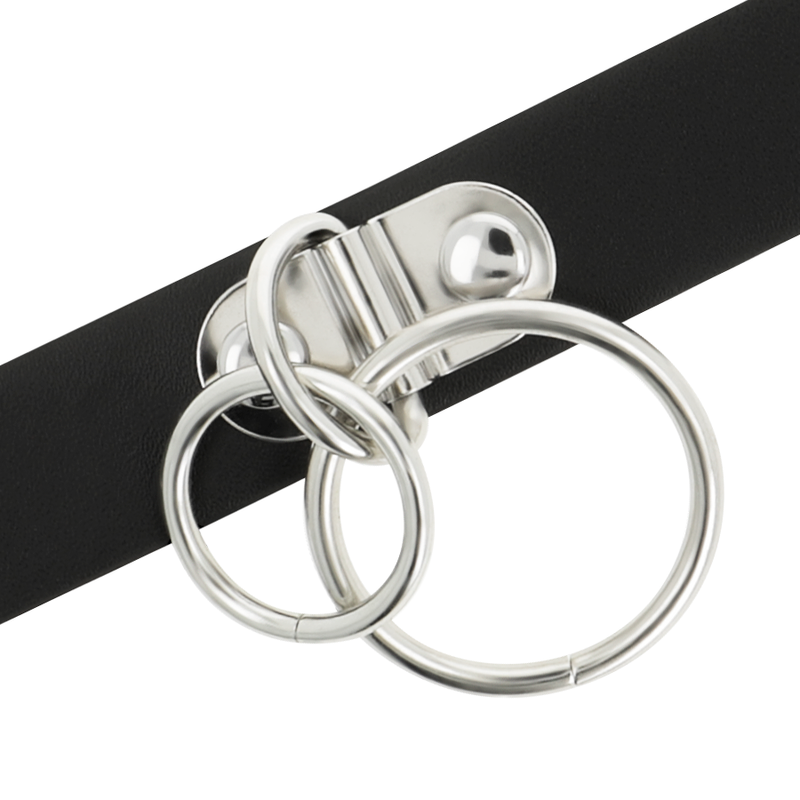 COQUETTE ACCESSORIES Ras Cou Double Anneau Cuir Végan — vue arrière