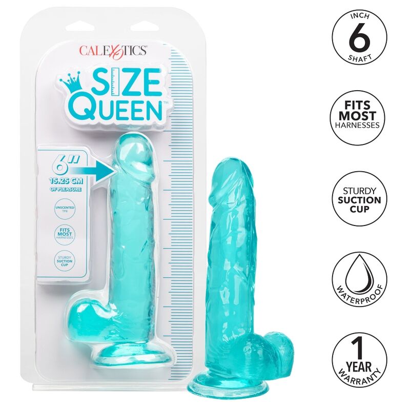 CALEXOTICS Gode Taille Reine Bleu 15.3 Cm — vue alternative