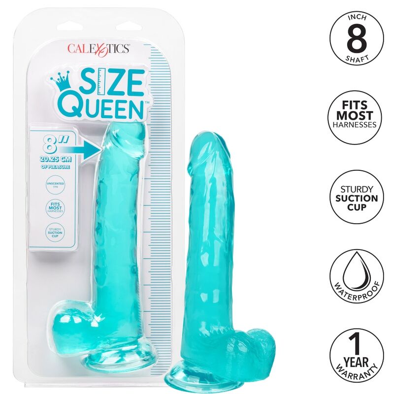 CALEXOTICS Gode Taille Reine Bleu 20.3 Cm — vue détaillée