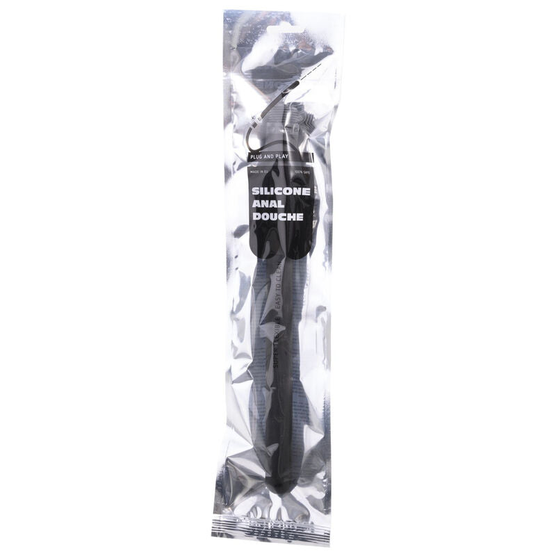 ALL BLACK Douche Anal Ridée Silicone 27 Cm — vue détaillée