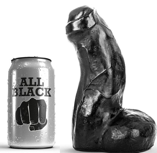 ALL BLACK Dong Réaliste Noir 17 Cm - Aura Intime
