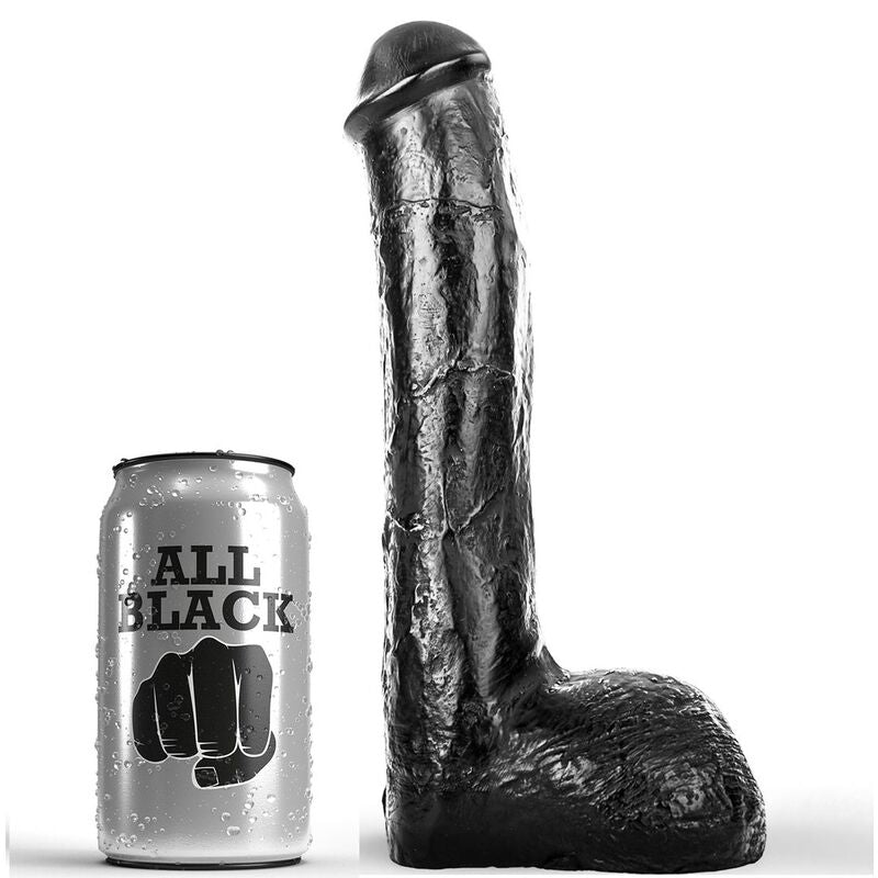 ALL BLACK Pene Anal Réaliste 23 Cm - Aura Intime