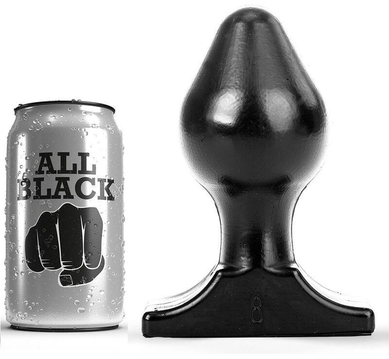 ALL BLACK Plug Anal 16X8 Cm - Aura Intime