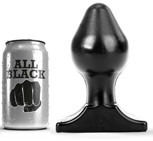 ALL BLACK Plug Anal 16X8 Cm - Aura Intime