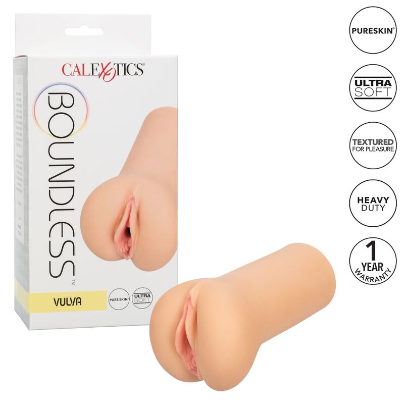CALEXOTICS Boundless Vulva Stroker - Peau Claire — vue détaillée