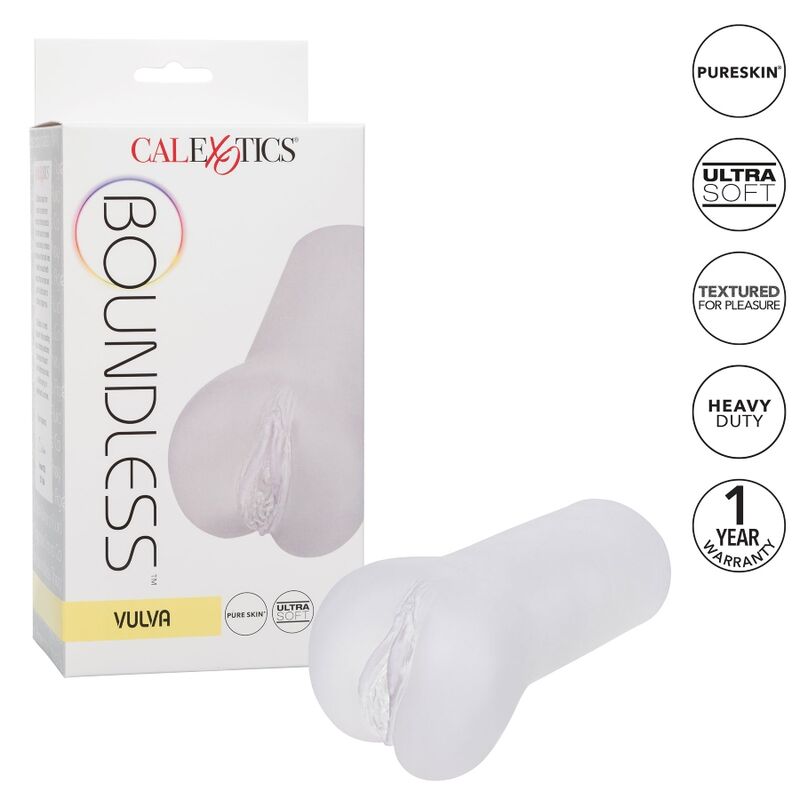 CALEXOTICS Boundless Vulva Stroker - Transparent — vue détaillée