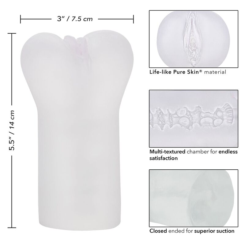 CALEXOTICS Boundless Vulva Stroker - Transparent — vue arrière