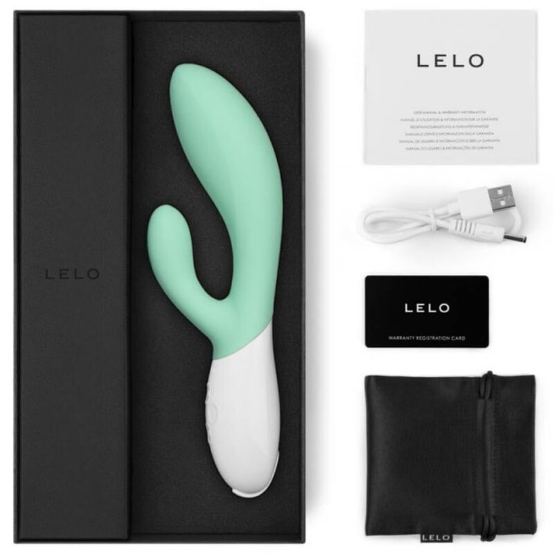 LELO INA 3 VIBRATEUR VERT LAPIN LUXE AUX ALGUES — vue arrière