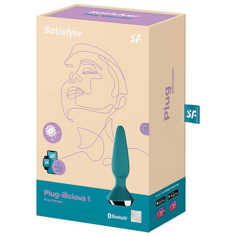 SATISFYER CONNECT Vibrateur Plug Ilicious 1 Plug Vert — accessoires inclus