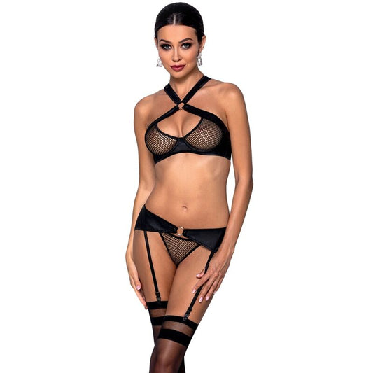 PASSION WOMAN SETS Ensemble Cuir Écologique Amanda S/M - Aura Intime