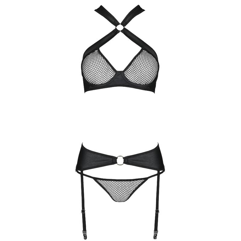 PASSION WOMAN SETS Ensemble Cuir Écologique Amanda S/M — accessoires inclus