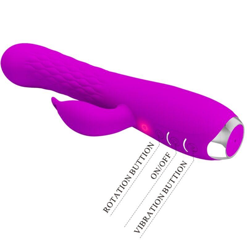 PRETTY LOVE PARTY UP VIBRATEUR MOLLY ROTATION RECHARGEABLE — accessoires inclus