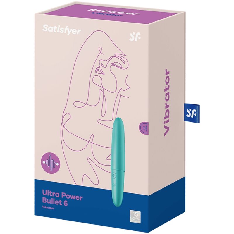 SATISFYER VIBRATOR Ultra Power Bullet 6 Turquoise — vue alternative