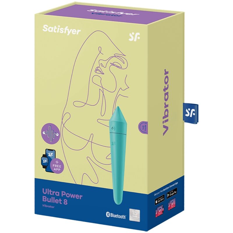 SATISFYER CONNECT Ultra Power Bullet 8 Turquoise — vue alternative