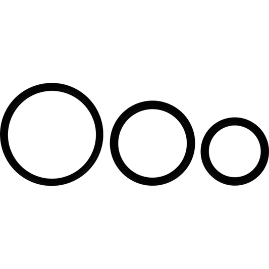 OHMAMA - Set of 3 Black Silicone Rings