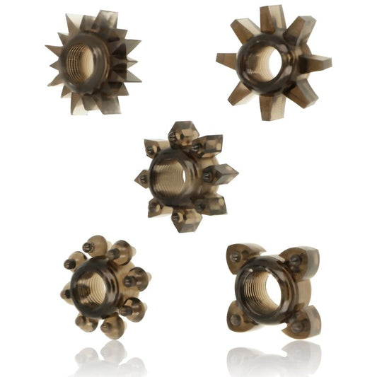OHMAMA - Set of 5 Silicone Testicle and Penis Rings