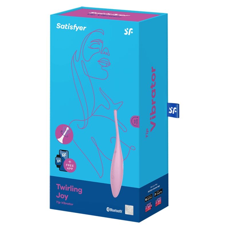 SATISFYER CONNECT Vibrateur Pointe Clit Twirling Joy Rose — vue arrière